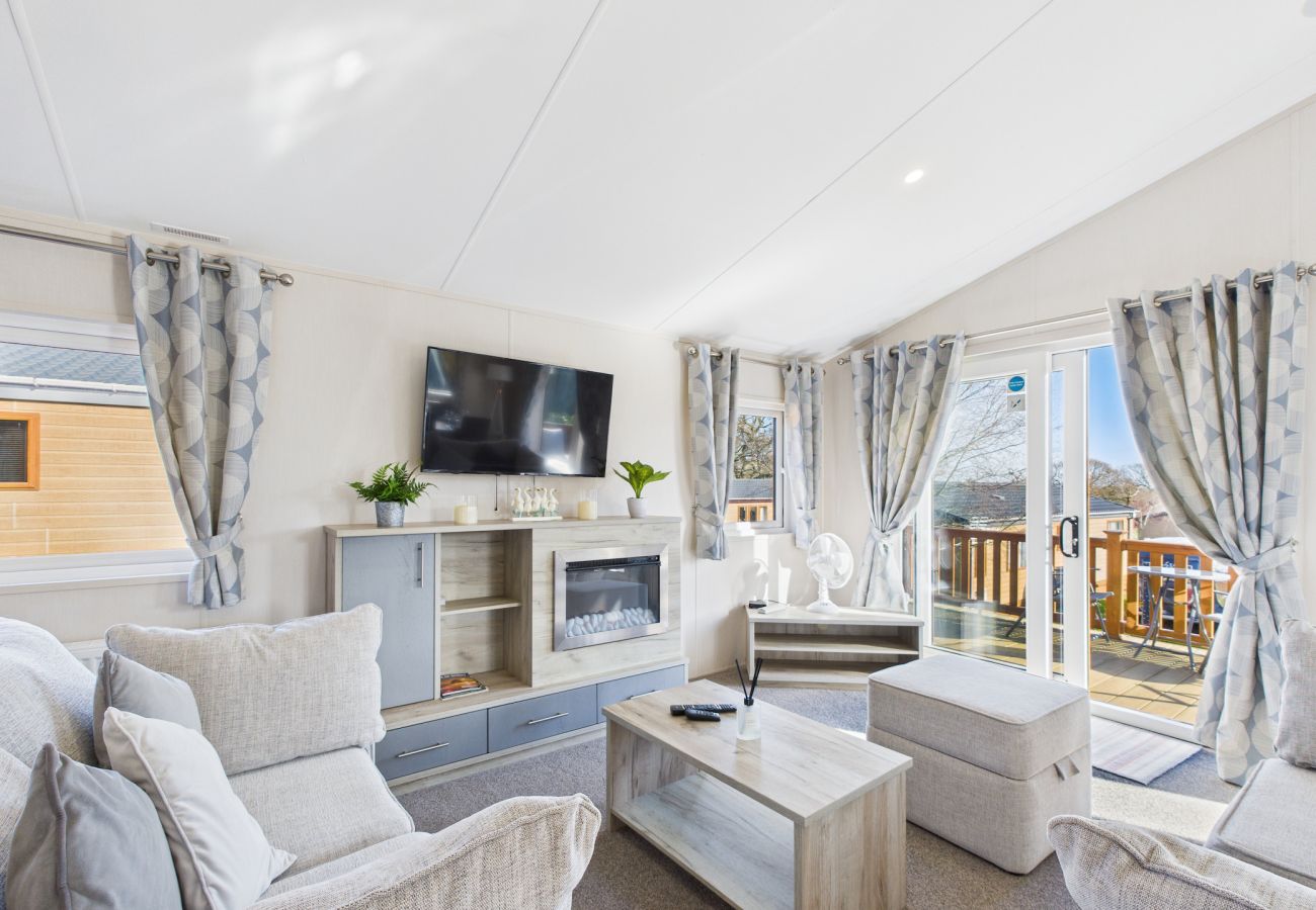 View of the lounge area showing the sofas and natural light from the windows.