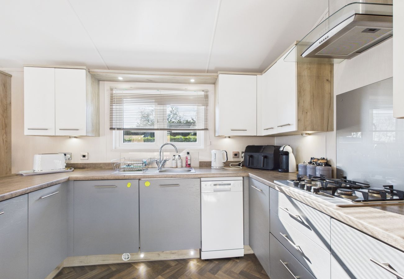 Close-up of the kitchen workspace.