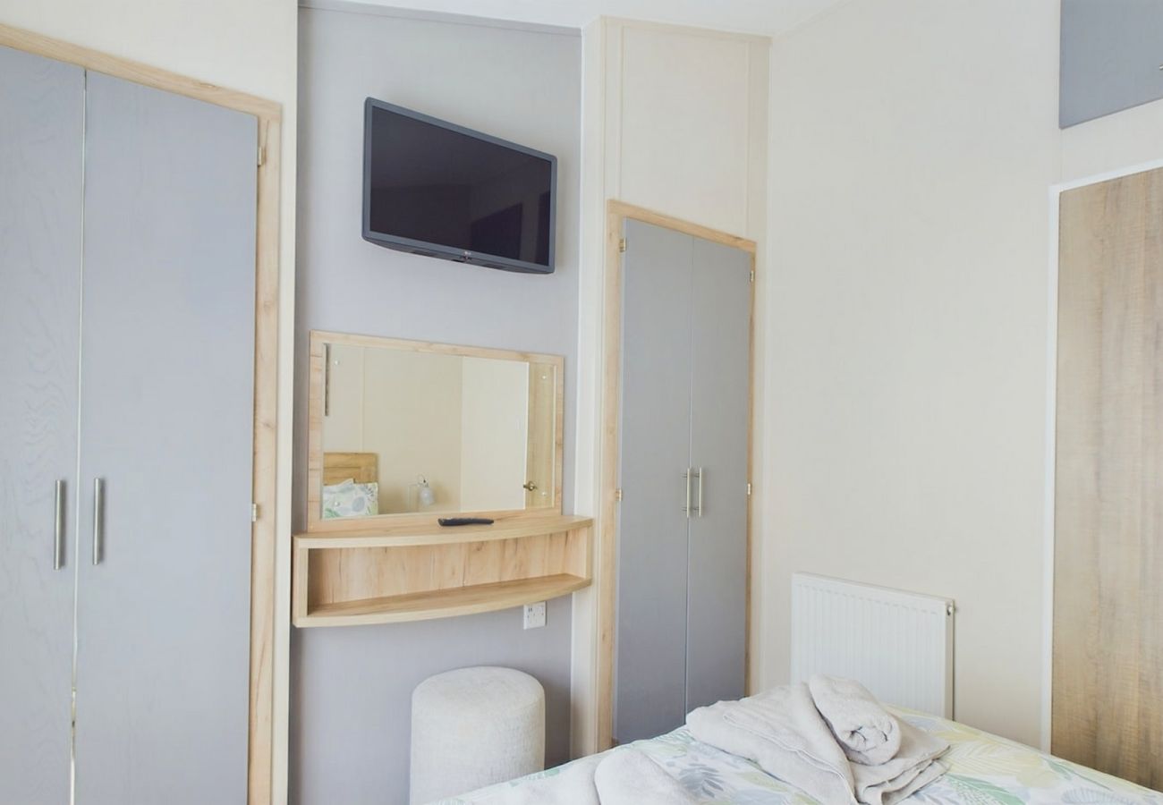 Family Holiday Lodge with Master king bedroom and en-suite shower room.