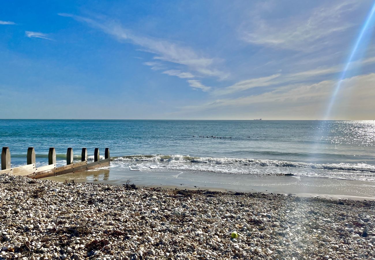 Bembridge beach winter sun.
