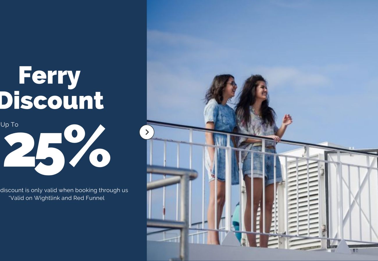 Book and Isle of Wight Holiday with us and get 25% off Ferry Travel